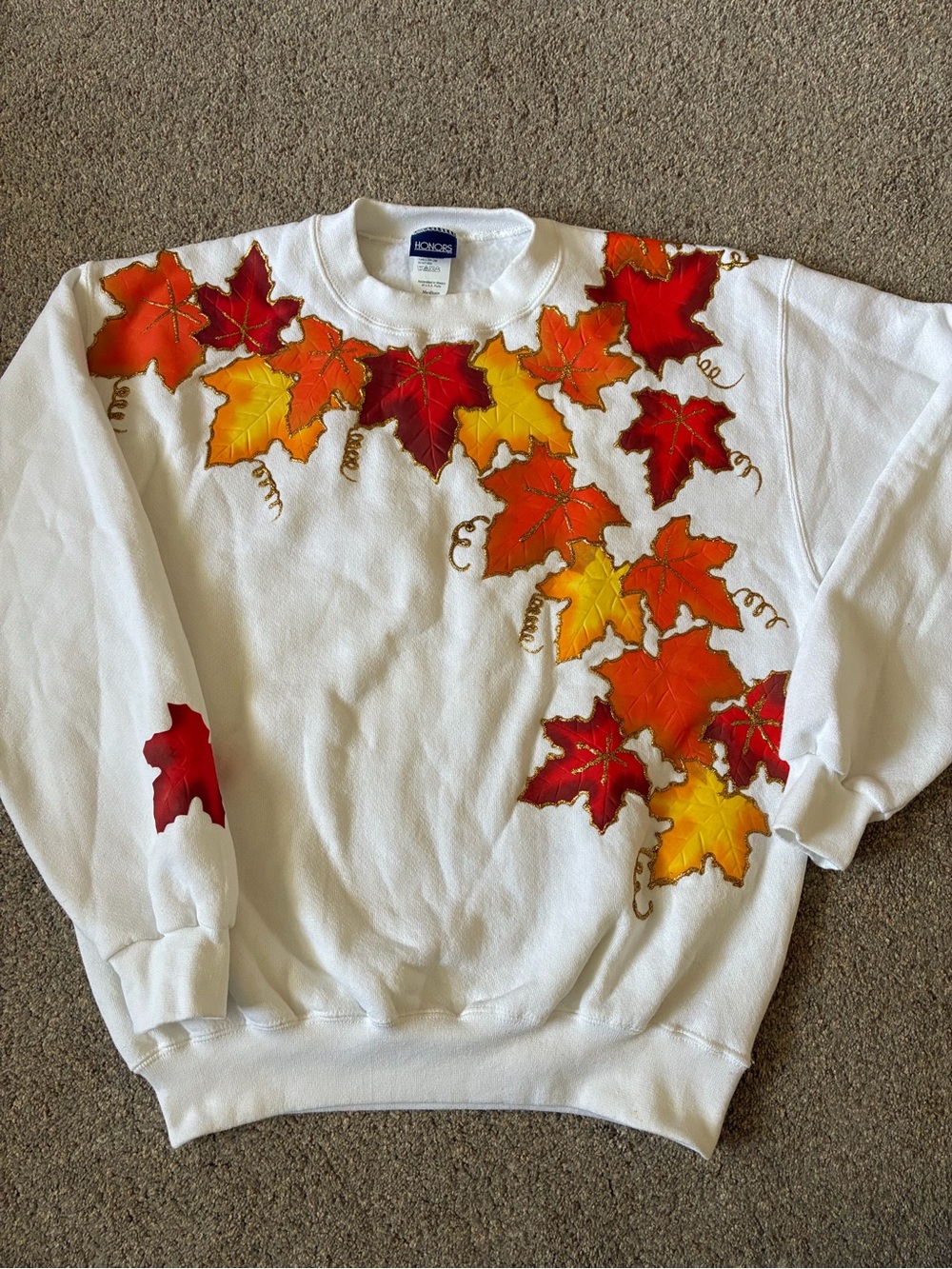 Vintage Fall Leaves Sweatshirt (M)